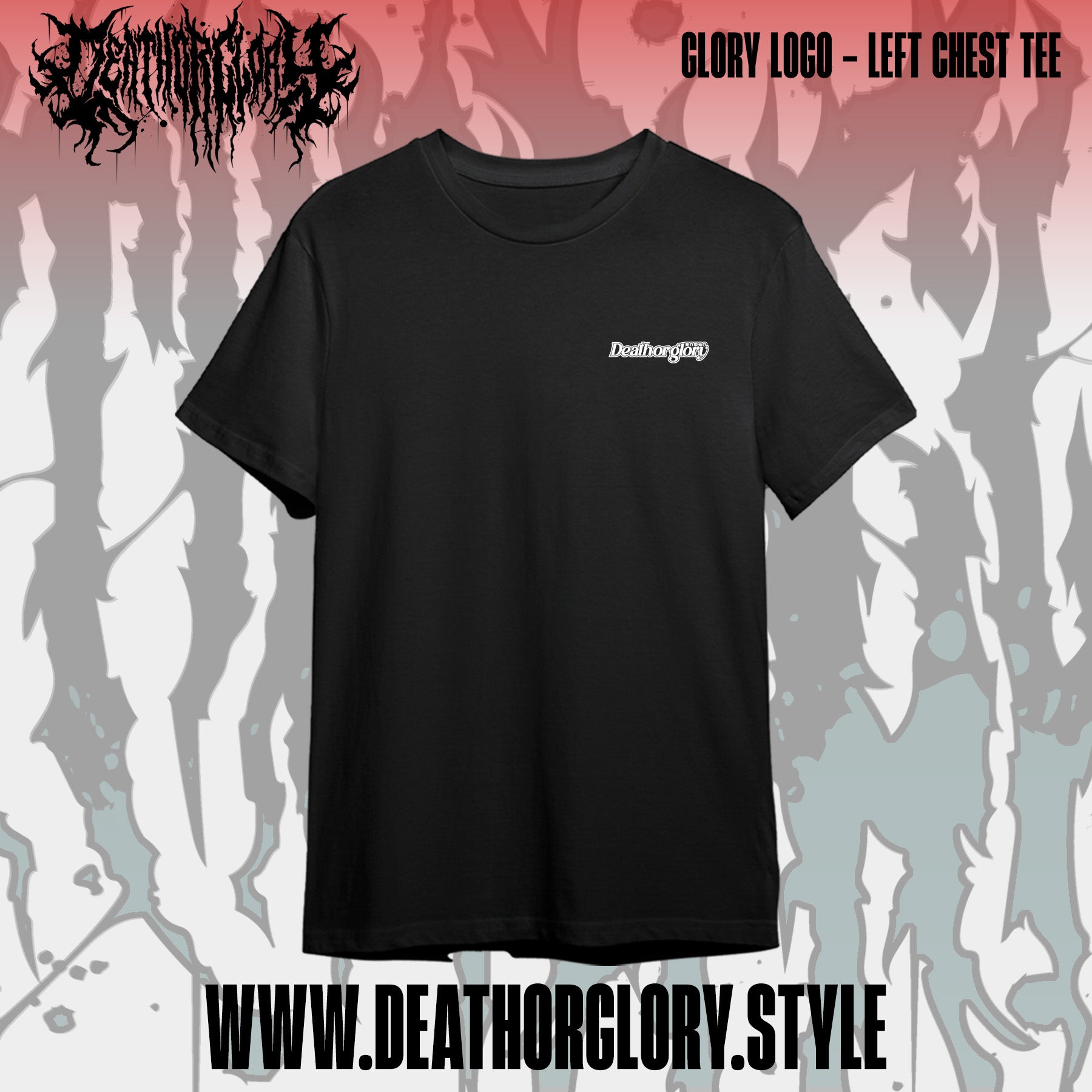 Death or Glory - Glory logo left chest t-shirt