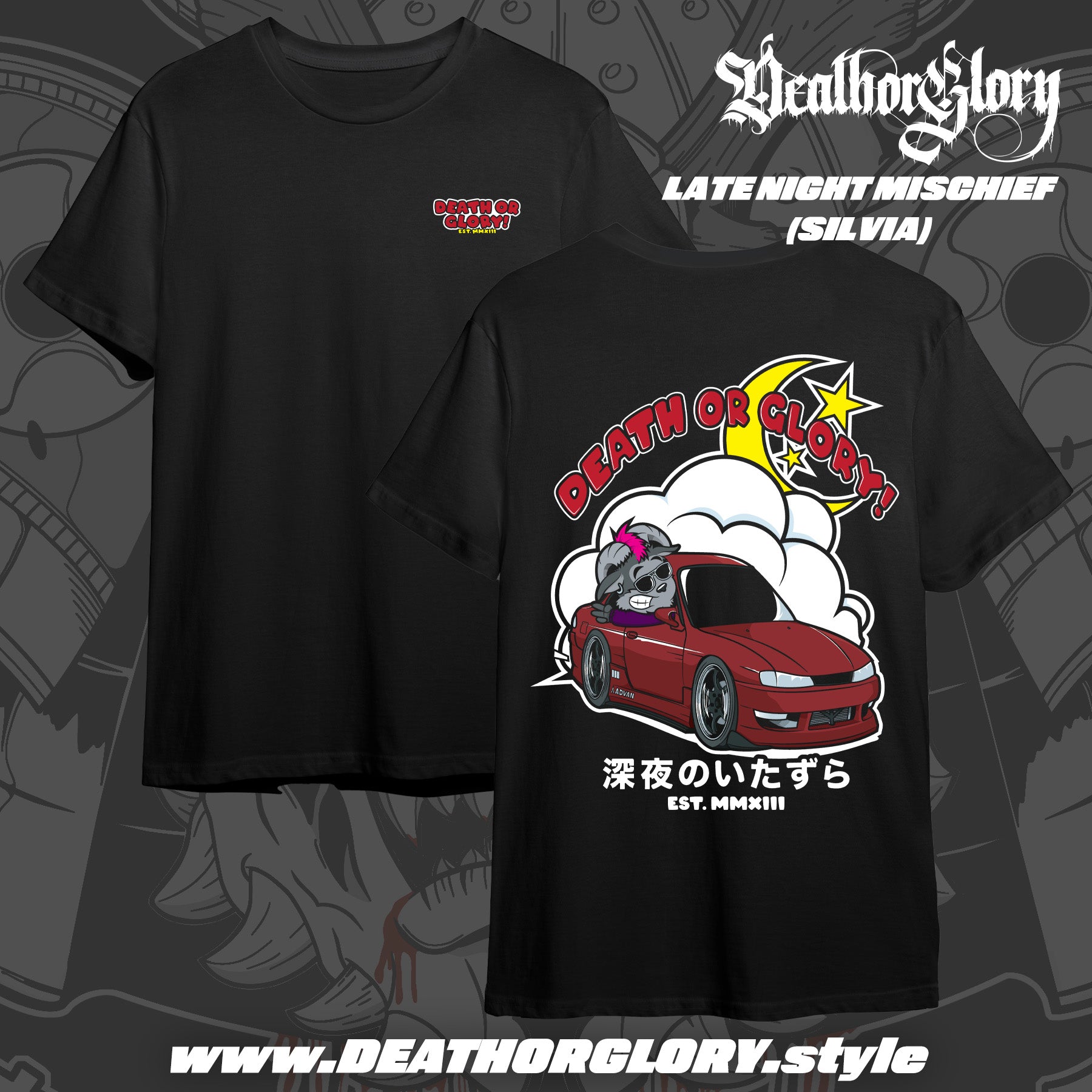 Death or Glory - Late night mischief Silvia t-shirt