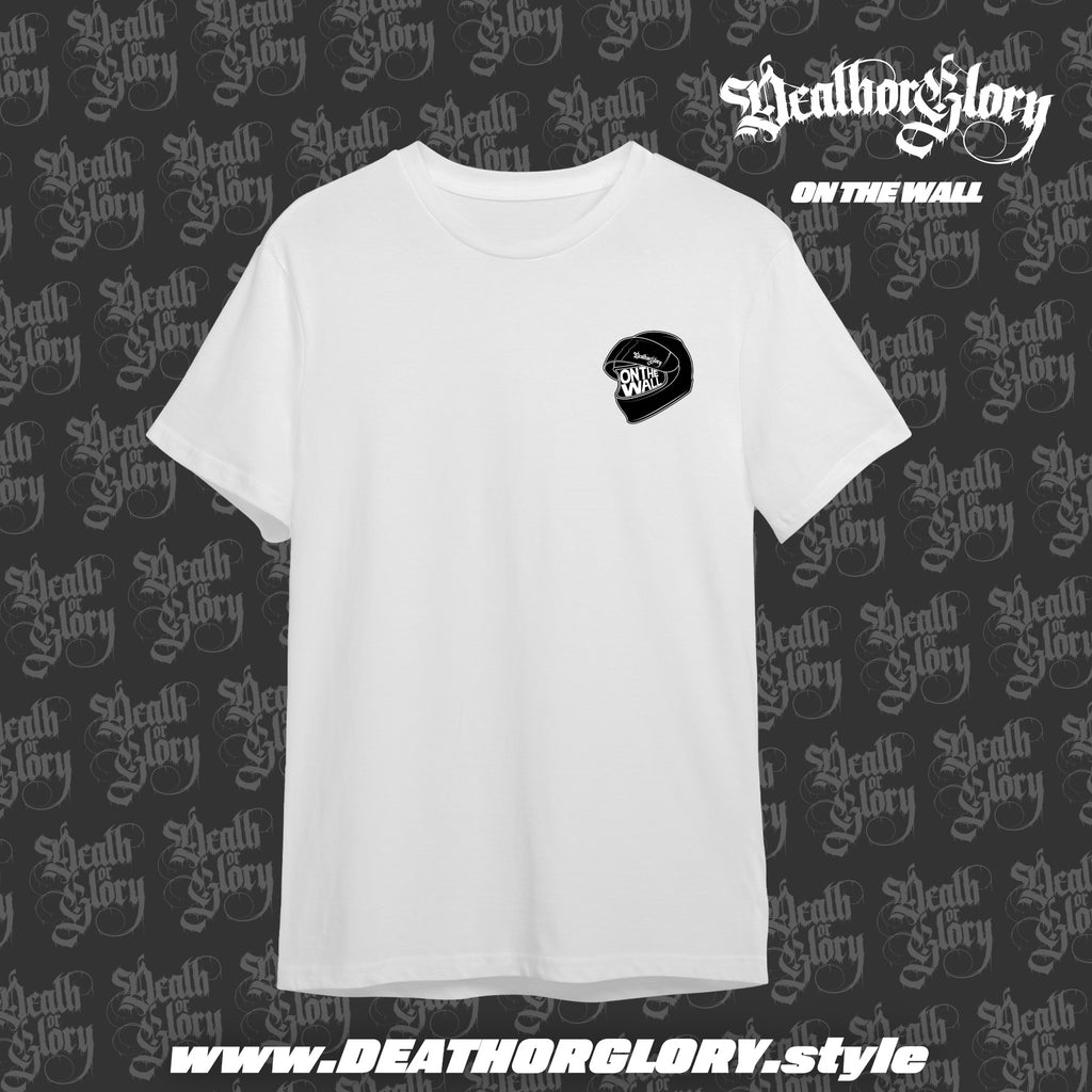 Death or Glory - On the wall helmet chest print t-shirt