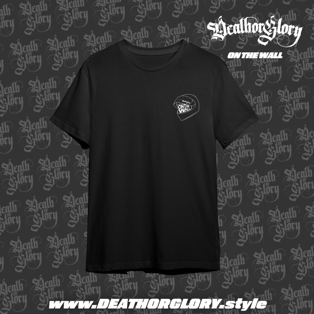 Death or Glory - On the wall helmet chest print t-shirt