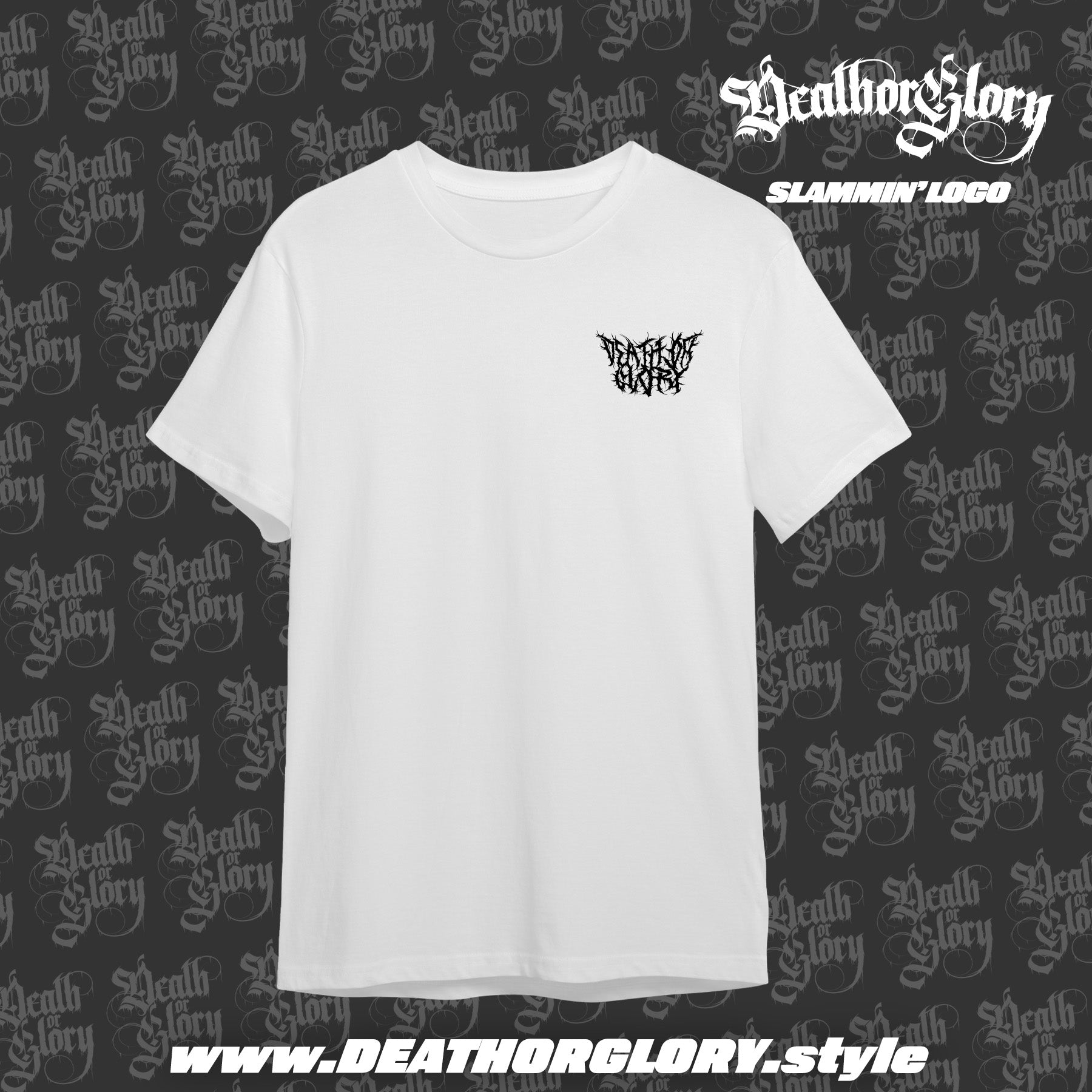 Death or Glory Slammin' logo tee (left chest)