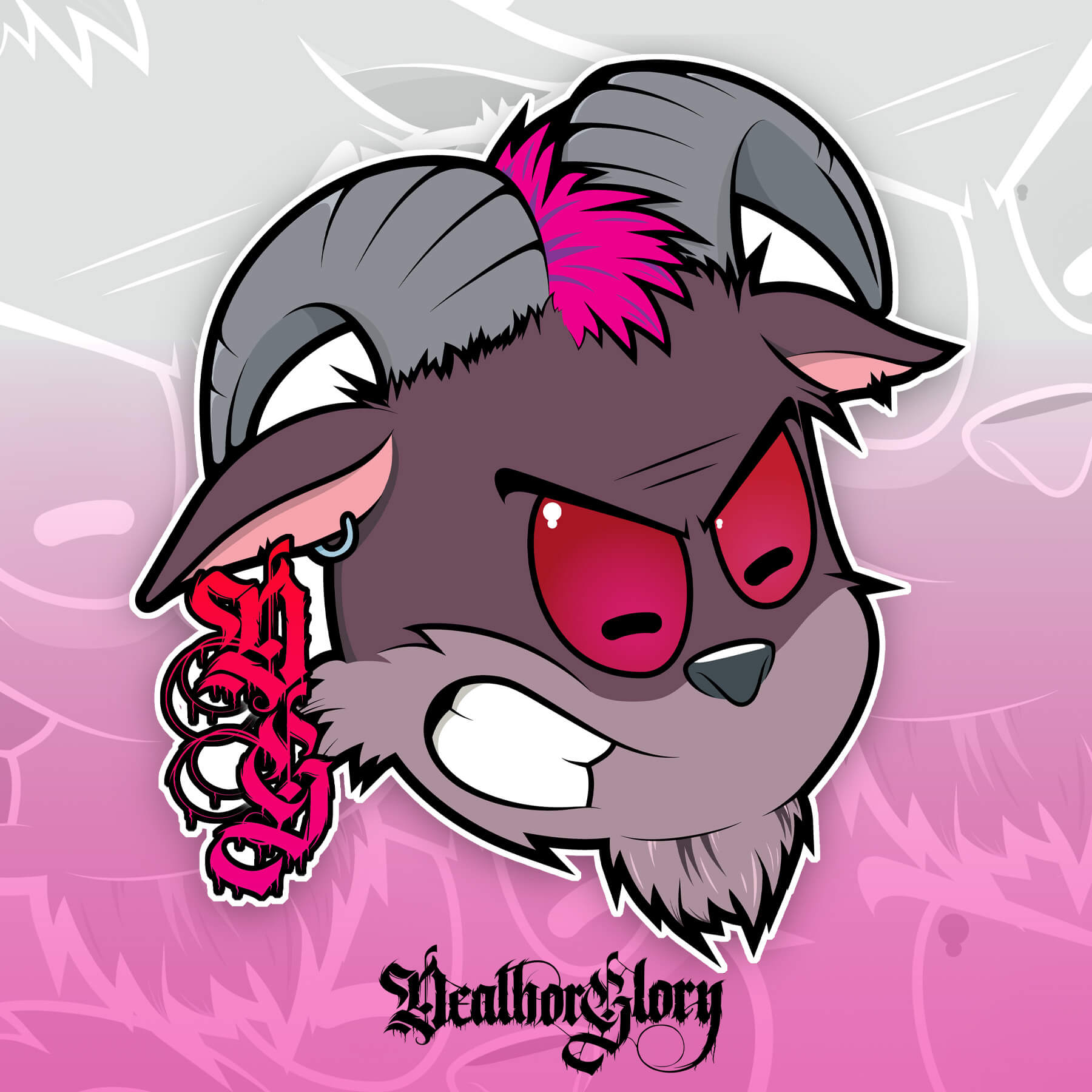 Death or Glory Goat boi sticker